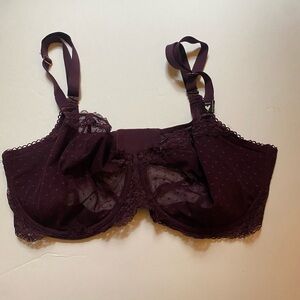 NWT Victoria’s Secret Dream Angels Push-up w/o padding Lace Dot - Purple 38DDD